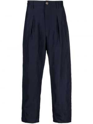 Plisované voľné nohavice Giorgio Armani modrá