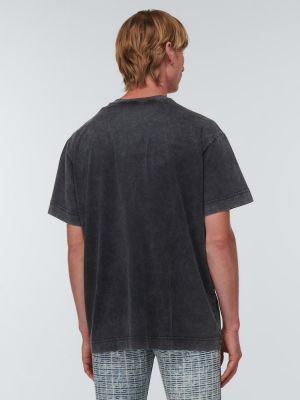 Camiseta de algodón de tela jersey oversized Givenchy gris