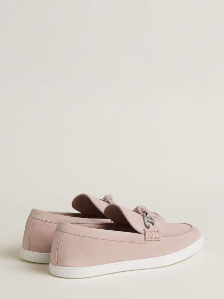 Seemisnahksed loafer-kingad Hermès Pre-owned roosa