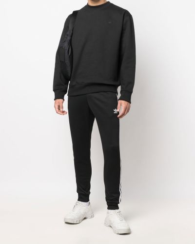 Džemperis bez kapuces Adidas melns
