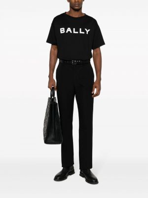 T-shirt en coton à imprimé Bally noir