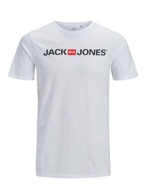 Raštuotas polo marškinėliai Jack & Jones balta
