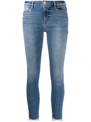 Jeans skinny taille haute Frame bleu