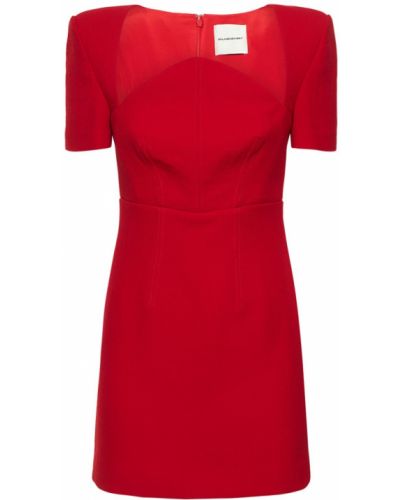 Sukienka mini wełniana z krepy Roland Mouret czerwona