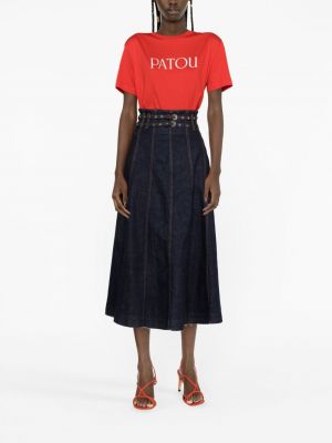 T-shirt aus baumwoll mit print Patou rot