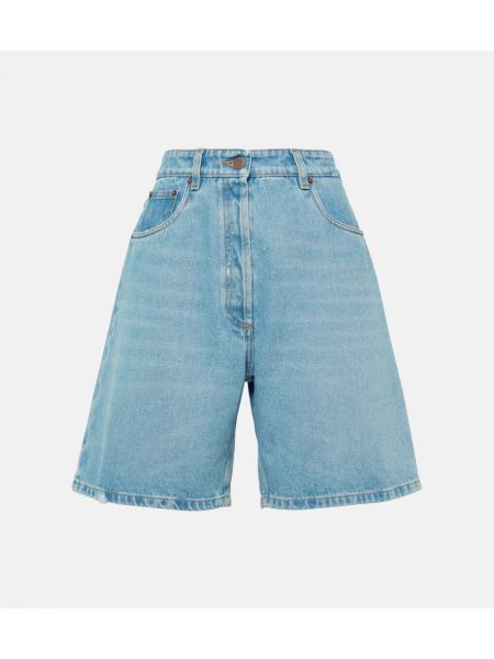Shorts di jeans Prada blu