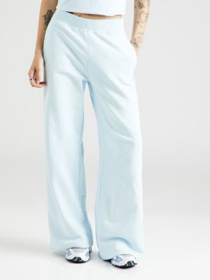 Широки панталони тип „марлен“ Calvin Klein Jeans светлосиньо