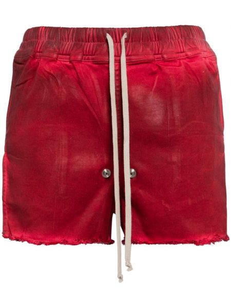 Pantaloni scurți din denim Rick Owens roșu