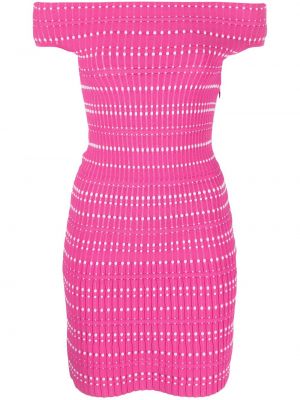 Πλεκτή φόρεμα Alexander Mcqueen ροζ