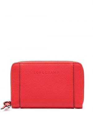 Bőr pénztárca Longchamp piros