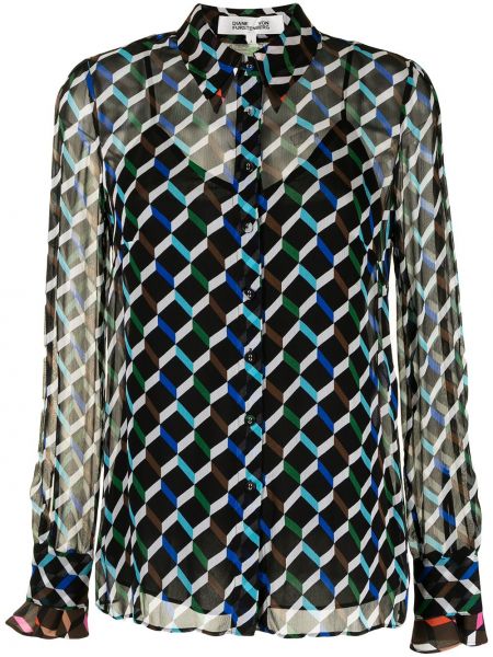 Camisa con estampado con estampado geométrico Dvf Diane Von Furstenberg