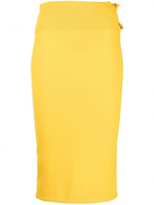Bavlněné pletená sukně Victor Glemaud - žlutá