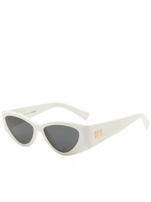 Белые очки солнцезащитные Miu Miu Eyewear