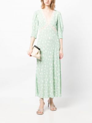 Kleid mit print Rixo grün