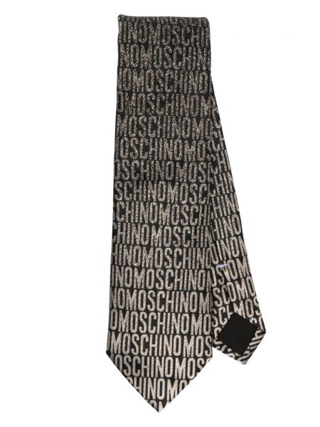 Žakárová hedvábná kravata Moschino