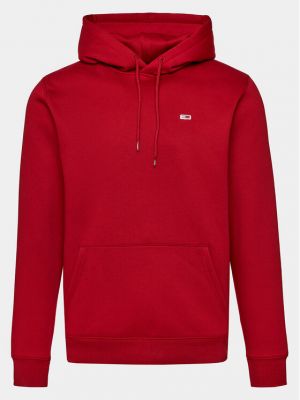 Hoodie en polaire Tommy Jeans rouge