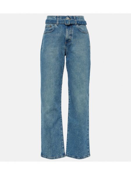 Straight leg jeans a vita bassa Proenza Schouler blu