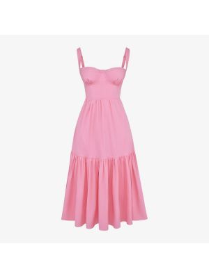 Хлопковое платье миди с сердечками House Of Cb розовое
