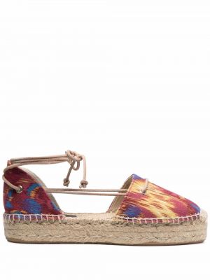 Abstrakt trykk espadrillos Isabel Marant rød