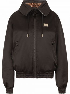 Dūnu jaka ar kapuci Dolce & Gabbana melns