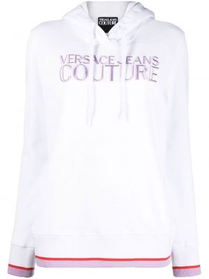 Brodert hettegenser Versace Jeans Couture hvit