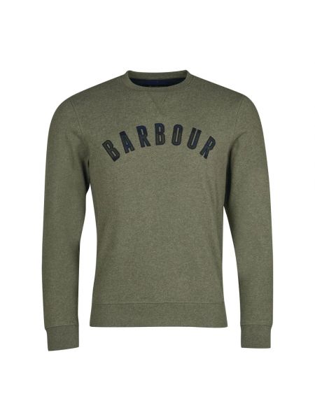 Klassischer sweatshirt mit rundhalsausschnitt Barbour grün