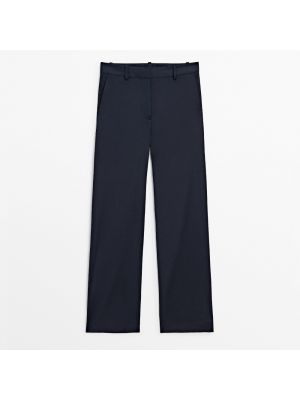 Прямые брюки Massimo Dutti синие