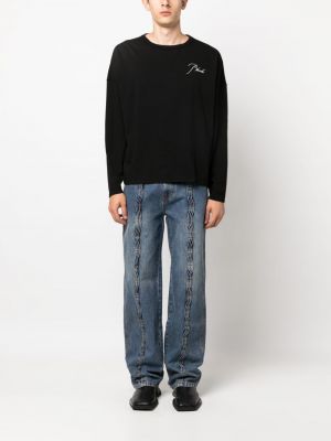 Sweatshirt mit stickerei aus baumwoll Rhude schwarz