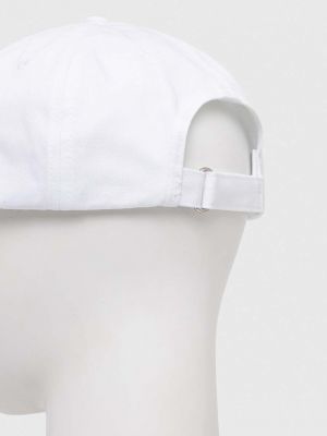 Czapka z daszkiem bawełniana Calvin Klein biała
