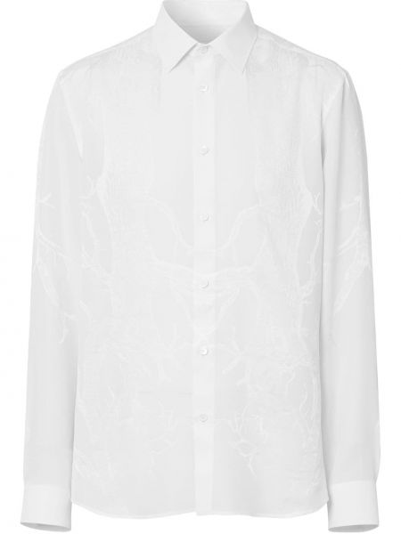 Camisa de tejido jacquard Burberry blanco