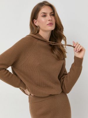Max Mara Leisure gyapjú pulóver meleg, női, barna