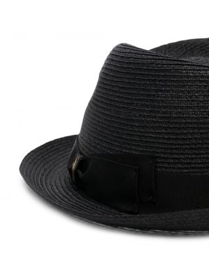 Geflochtener mütze Borsalino schwarz