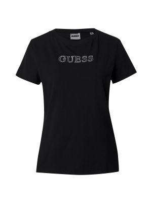 T-shirt in maglia Guess nero