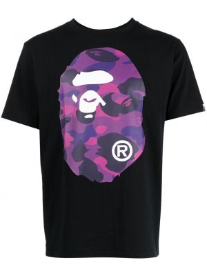 Trykt t-skjorte A Bathing Ape® svart