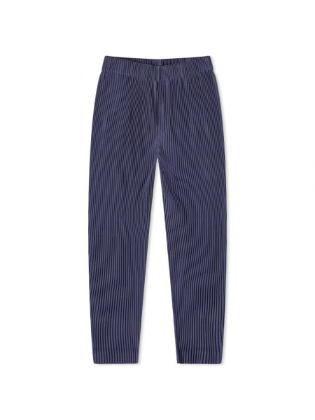 Плиссированные брюки слим Homme Plissé Issey Miyake синие