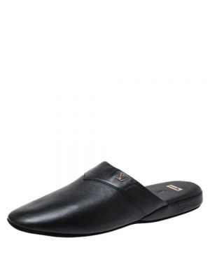 Sandały skórzane Louis Vuitton Vintage czarne