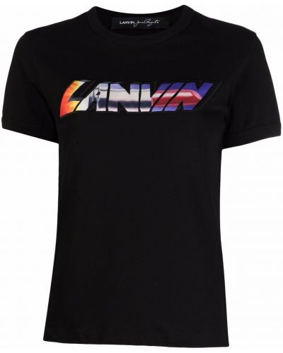 Camiseta con estampado Lanvin negro