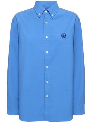 Памучна риза Dunst синьо