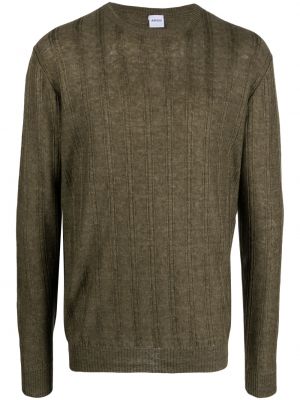 Laneni pulover z okroglim izrezom Aspesi zelena
