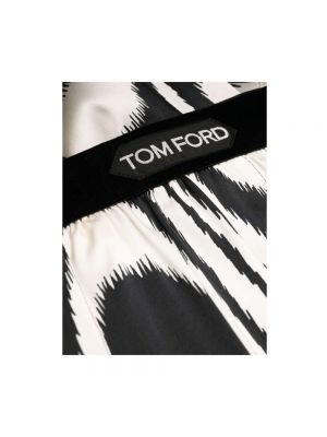 Pantalones de seda con estampado con estampado abstracto Tom Ford