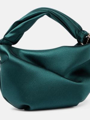 Σατέν τσάντα shopper Jimmy Choo πράσινο