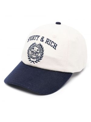 Cappello con visiera ricamato di lana Sporty & Rich