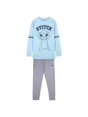 Пижама от джърси Stitch сиво