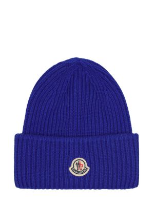 Kašmyro vilnonis kepurė Moncler mėlyna