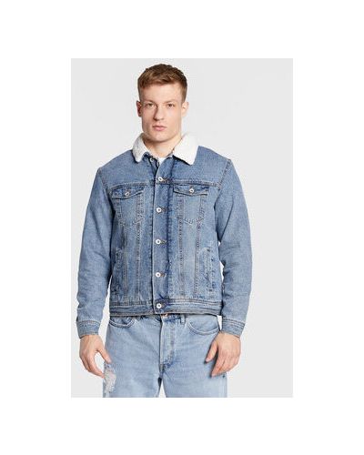 Priliehavá džínsová bunda Redefined Rebel modrá