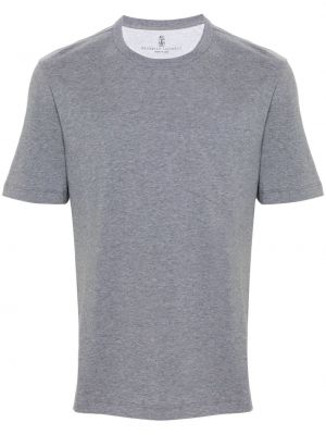 Bavlněné tričko Brunello Cucinelli šedé