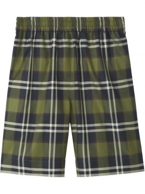 Shorts à carreaux Burberry vert