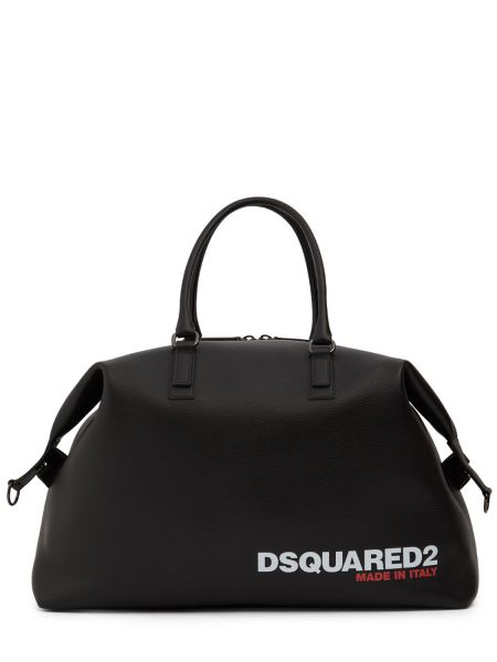 Læder taske Dsquared2 sort