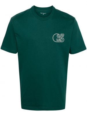 Bavlněné tričko Carhartt Wip zelené