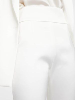 Satenske hlače ravnih nogavica Galvan bijela